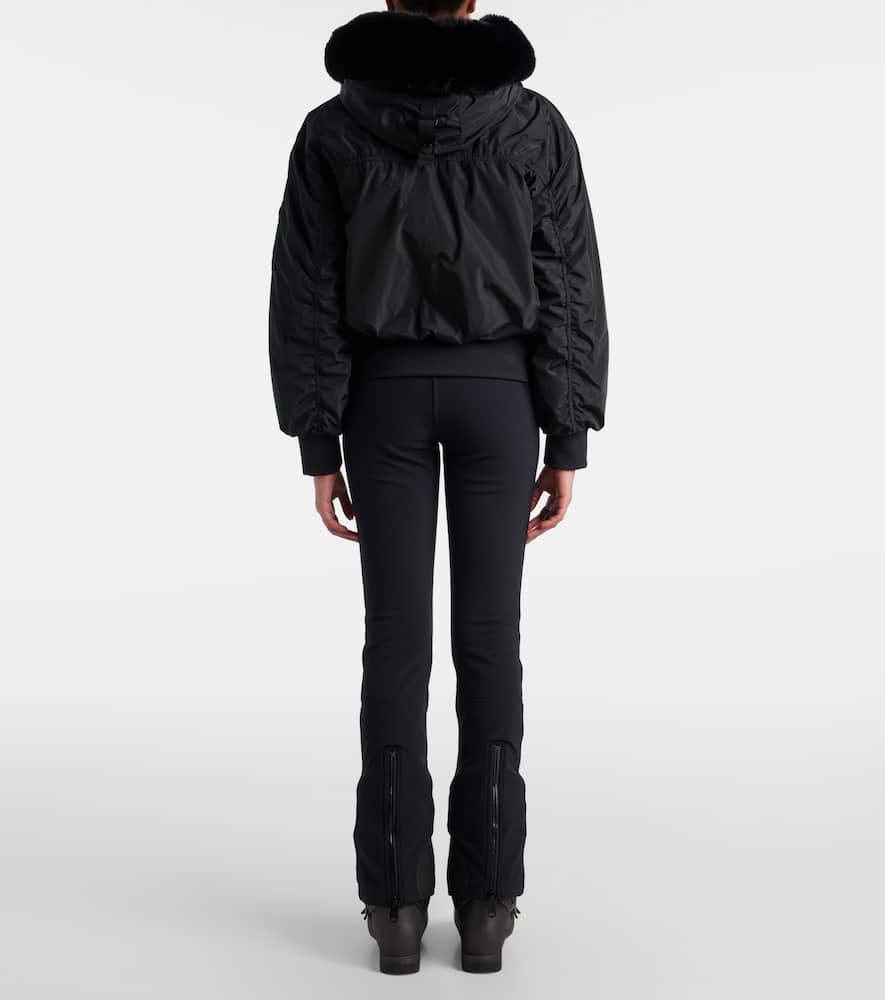 Goldbergh Jeanne Bomber Jacket With Faux Fur In Black