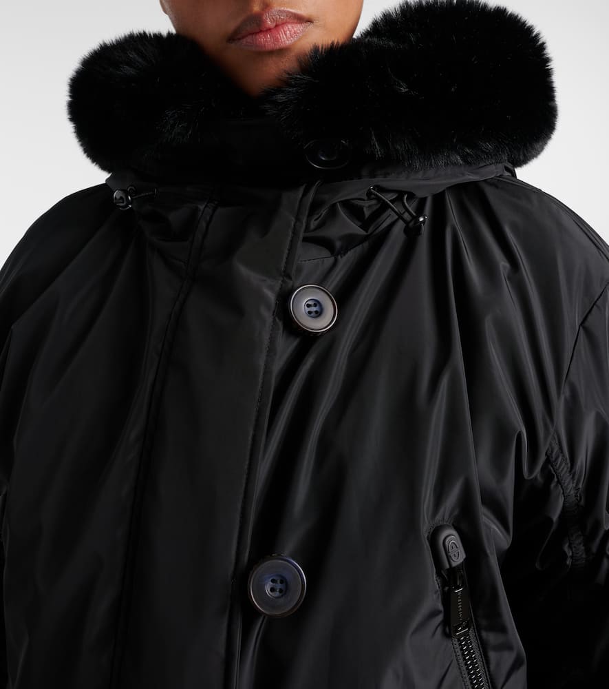 Goldbergh Jeanne Bomber Jacket With Faux Fur In Black