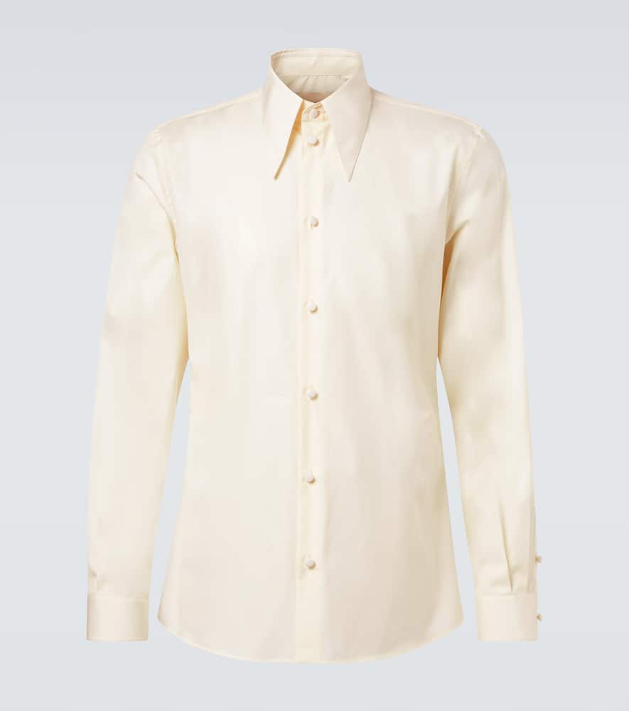 Valentino Cotton Poplin Shirt In Neutral
