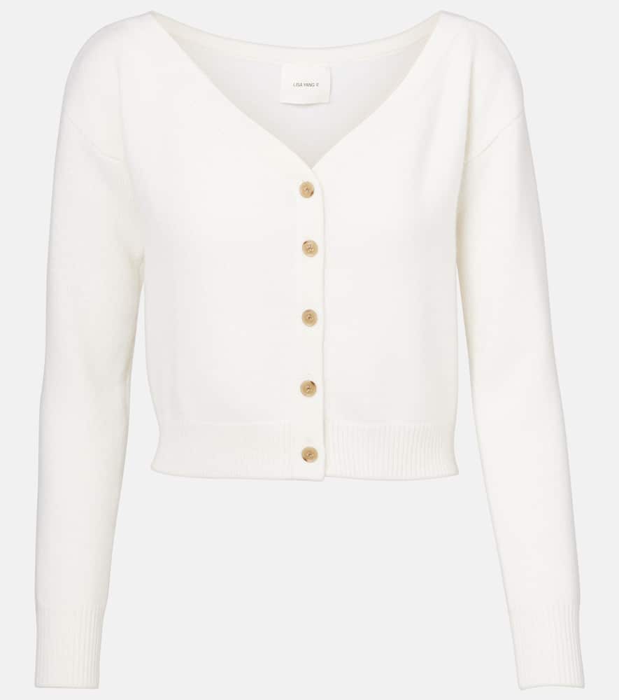 Lisa Yang Beata Cashmere Cardigan In White