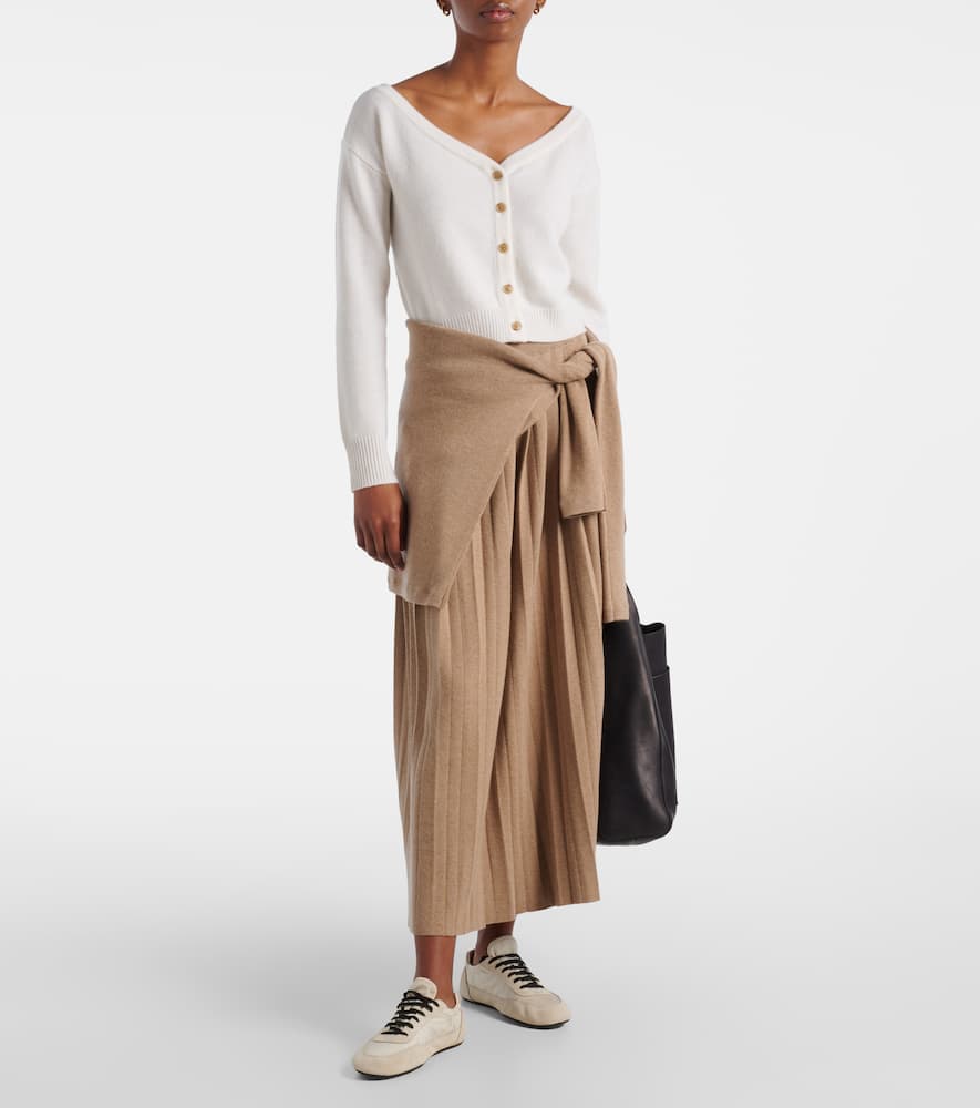 Lisa Yang Beata Cashmere Cardigan In White