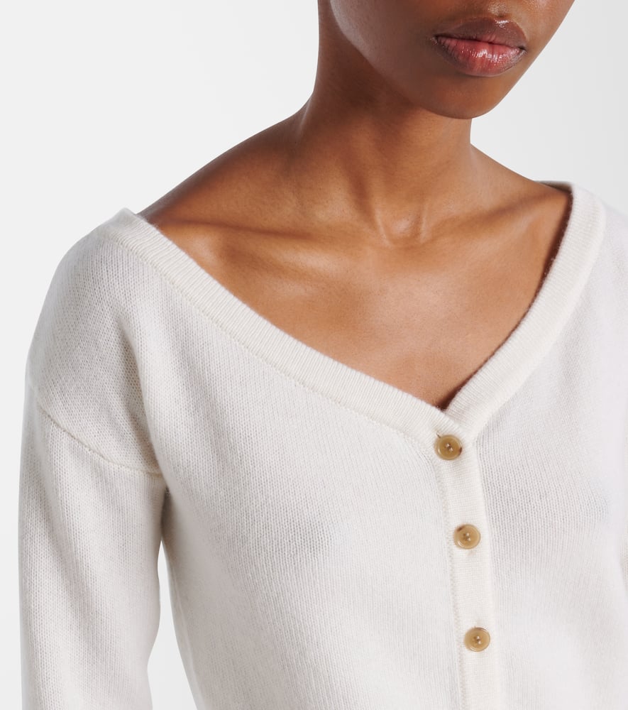 Lisa Yang Beata Cashmere Cardigan In White