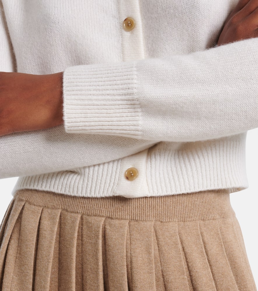 Lisa Yang Beata Cashmere Cardigan In White