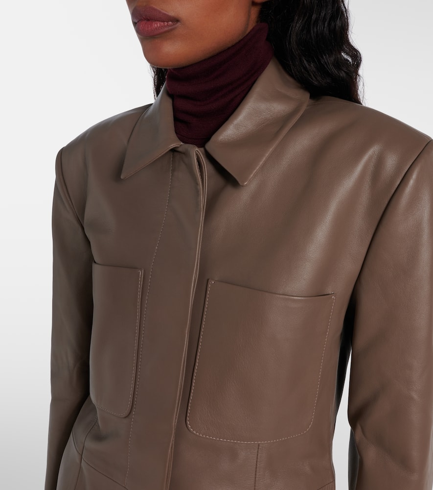 Tove Magda Leather Jacket In Brown