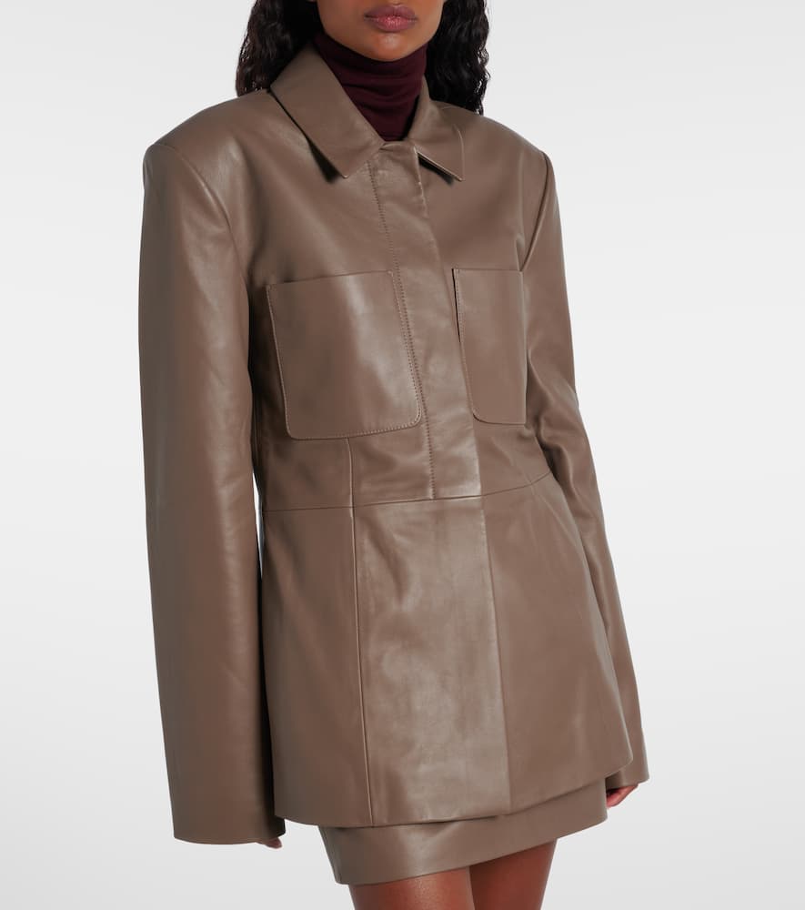 Tove Magda Leather Jacket In Brown