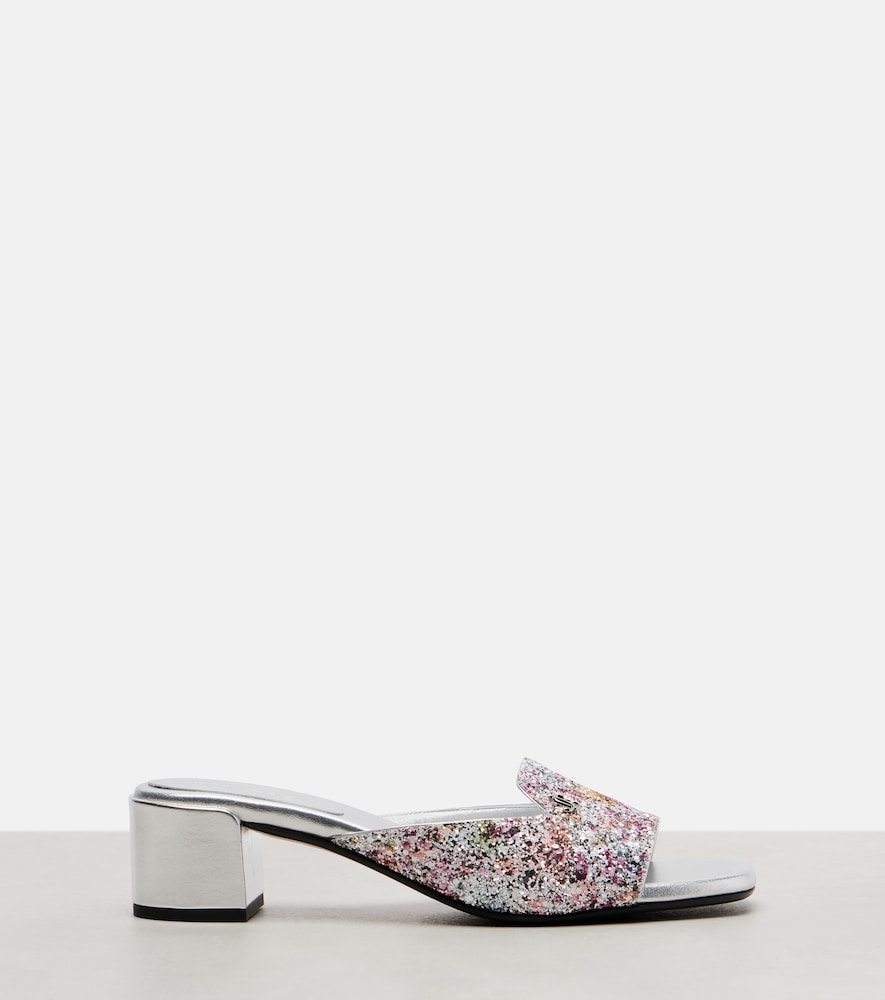  Jimmy Choo Jimmy Choo Dina 45 Glitter Mules 