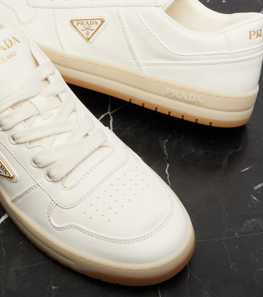 Prada Off White Downtown Lace Up Sneakers