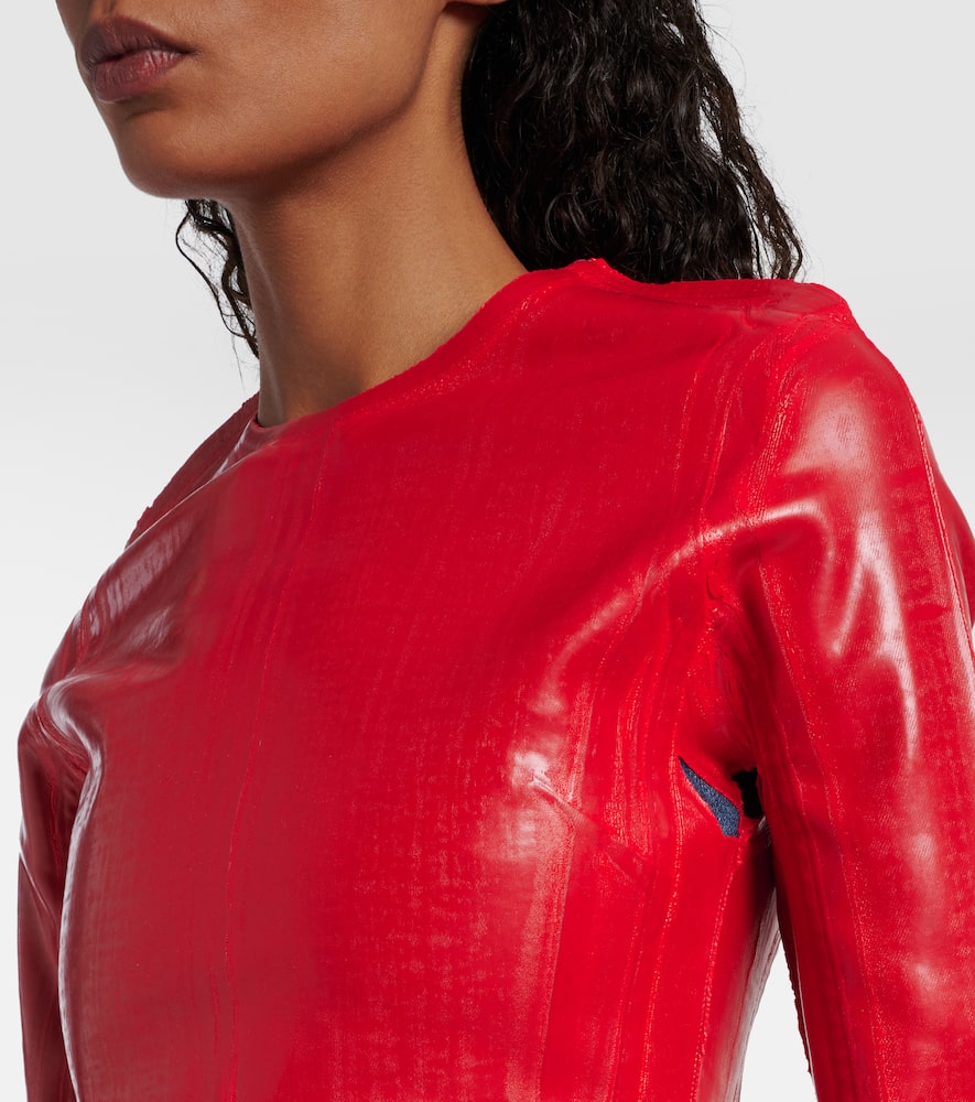 Acne Studios Long-sleeve Zipped Top In Red