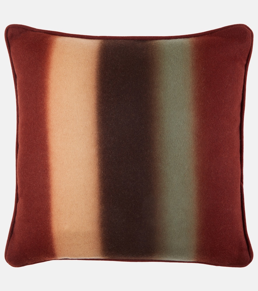 Loro Piana Striped Wool And Cashmere Cushion In Multi