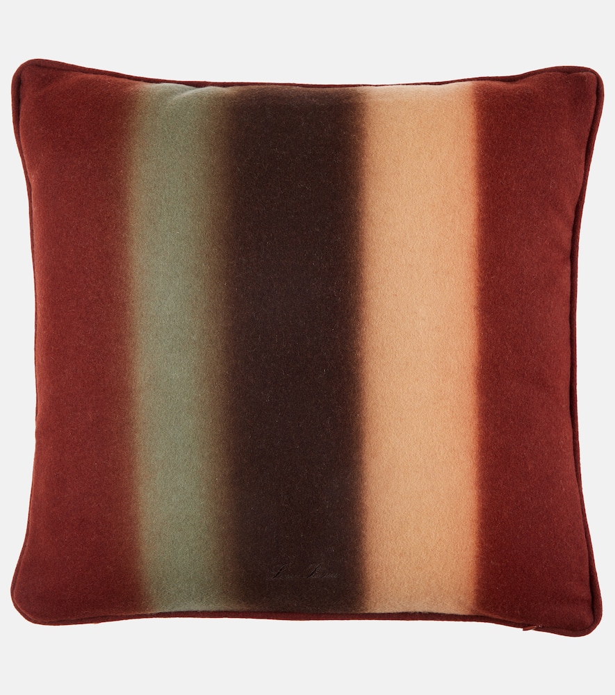 Loro Piana Striped Wool And Cashmere Cushion In Multi