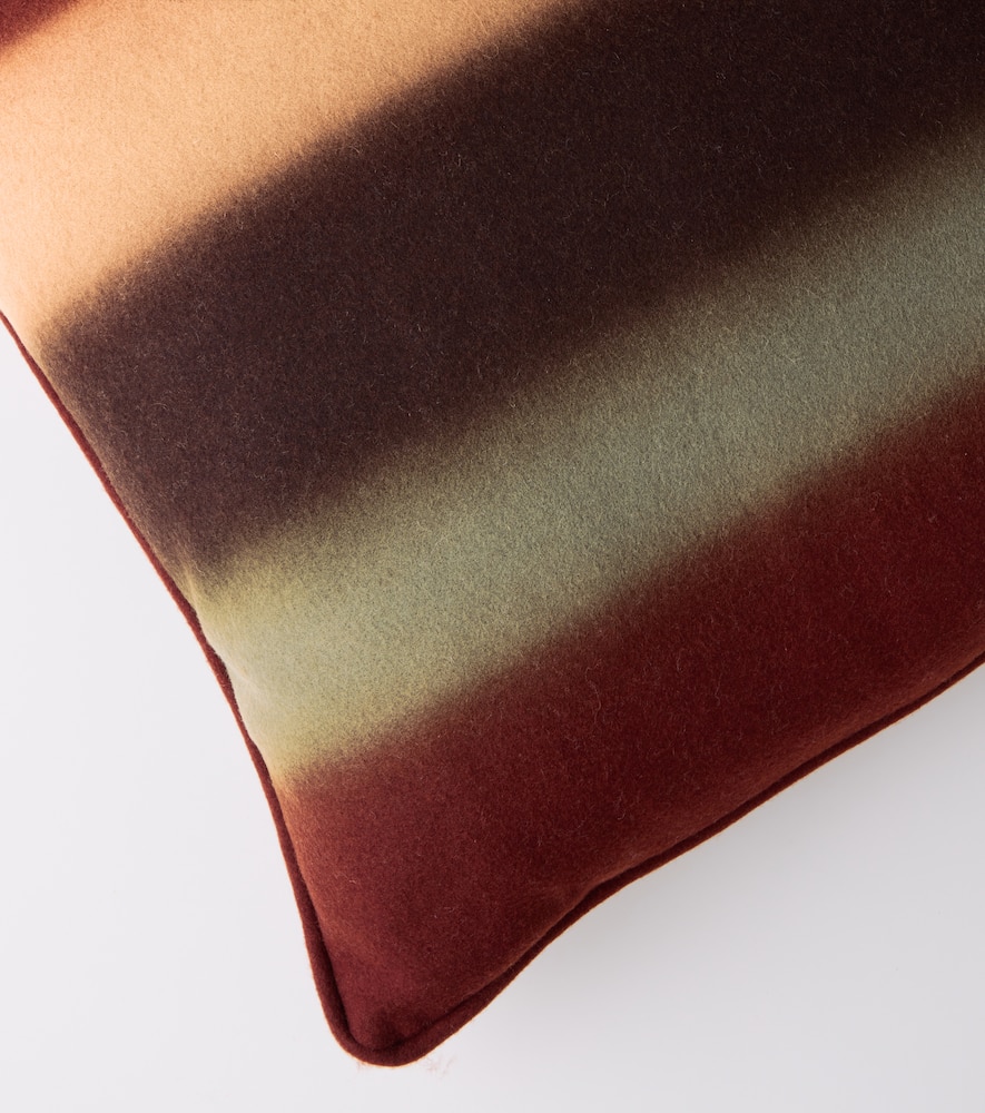 Loro Piana Striped Wool And Cashmere Cushion In Multi