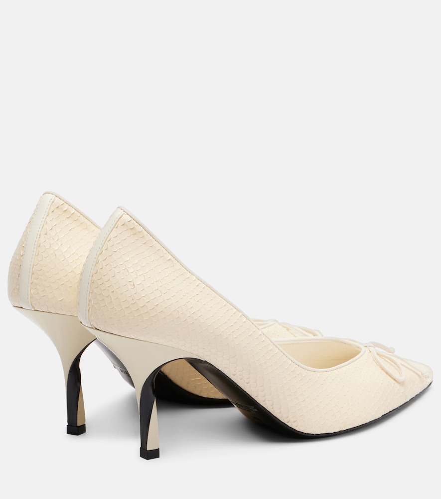  Jacquemus Jacquemus Tourni Snake-effect Leather Pumps 