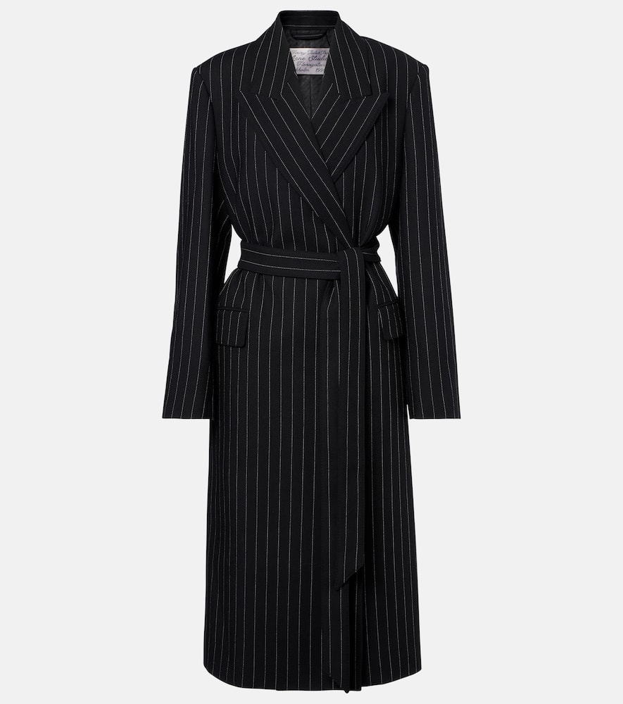Olyx pinstriped wool coat