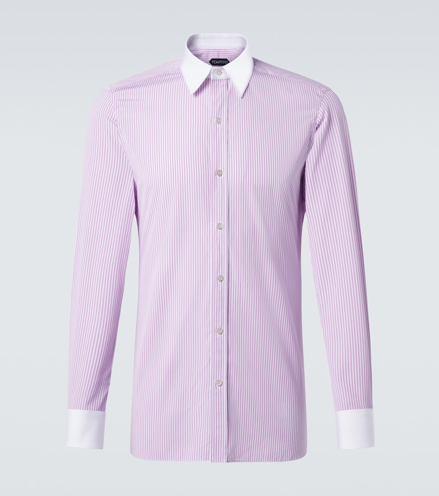 Tom Ford Men's Pink Striped Cotton Poplin Shirt UK Size 15,5 - Mytheresa