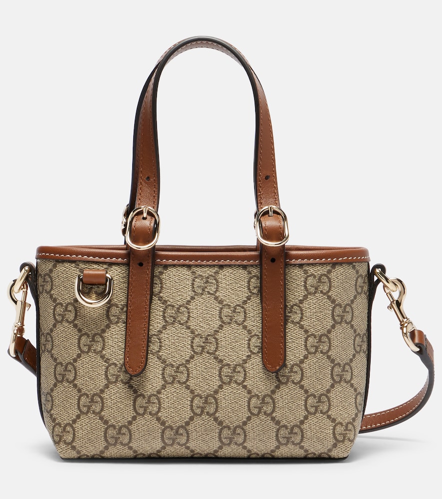 Gucci Women's Neutrals Gg Canvas Leather-Trimmed Tote Bag