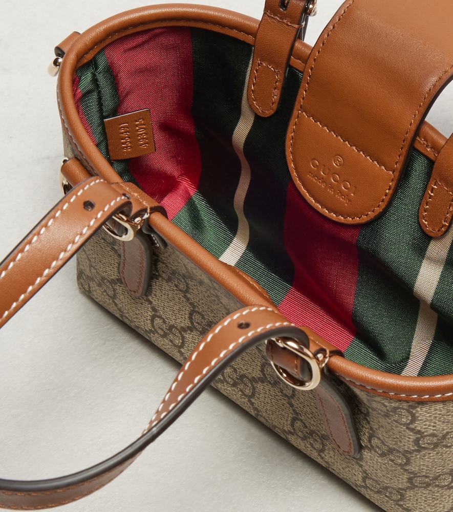  Gucci Gucci Tote Bag Gg Aus Canvas Mit Leder 