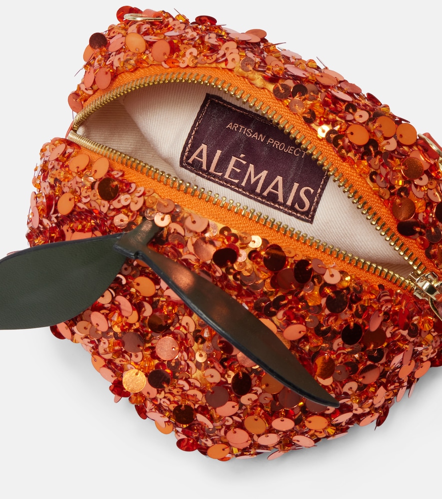  Alemais Alémais Schultertasche Orange Mini Mit Pailletten 