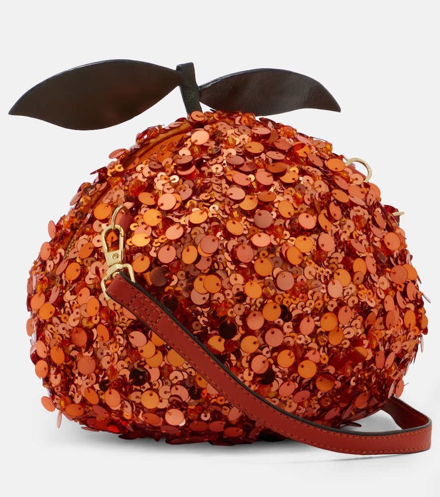  Alemais Alémais Schultertasche Orange Mini Mit Pailletten 