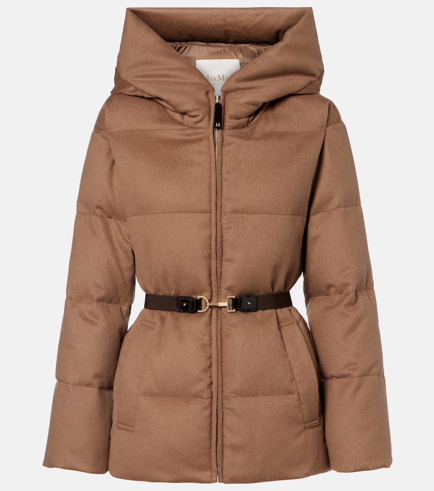 Max Mara The Cube Corona Camel Hair Puffer Jacket In Brown