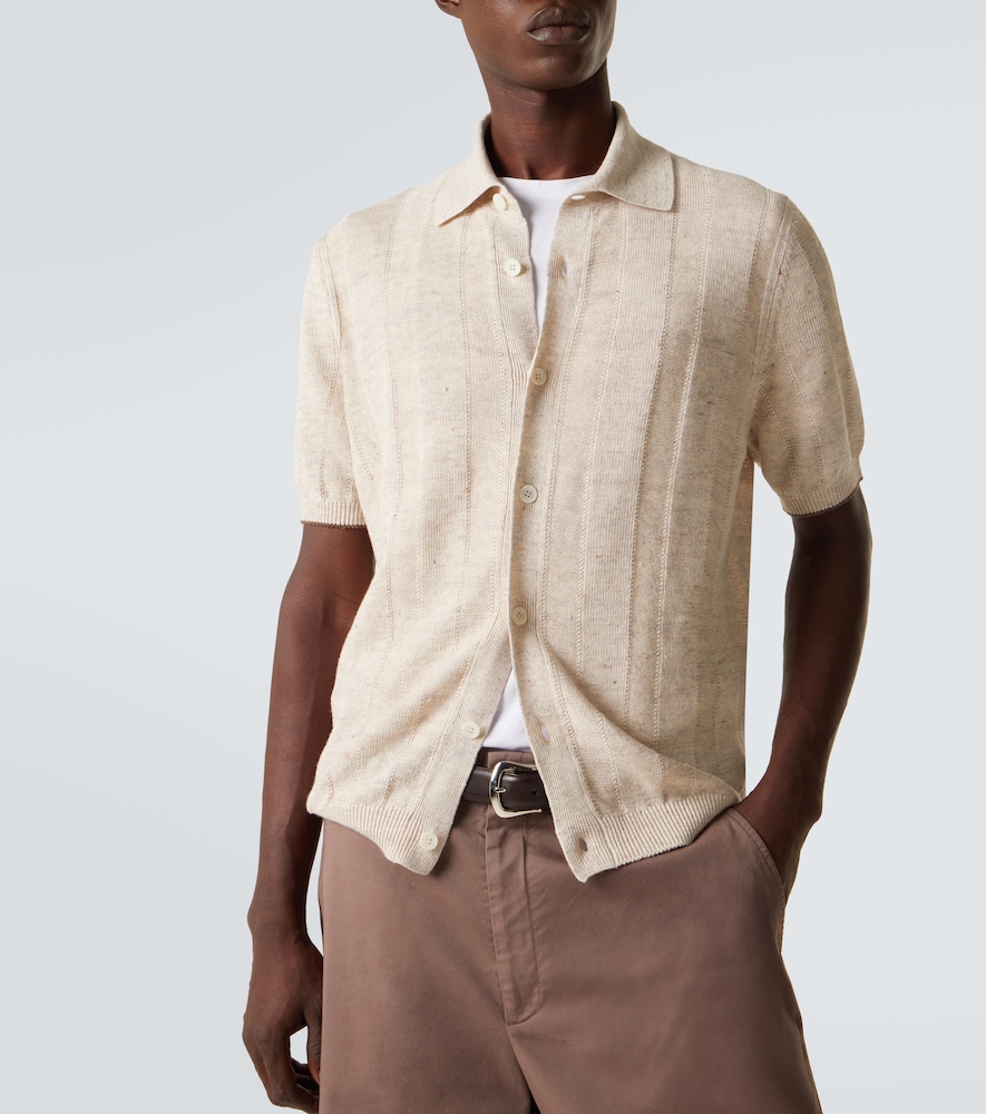  Brunello Cucinelli Brunello Cucinelli Polopullover Aus Leinen Und Baumwolle 