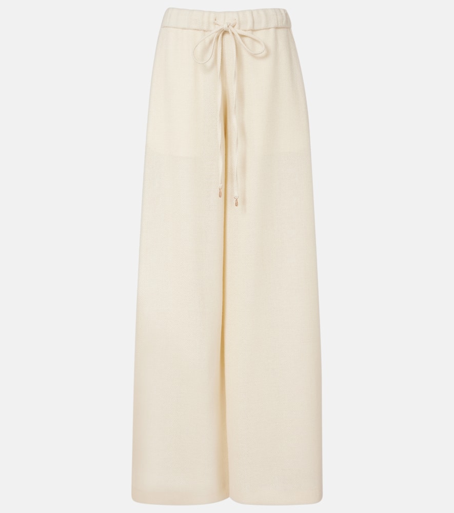 Pantaloni Gelos in alpaca a gamba larga