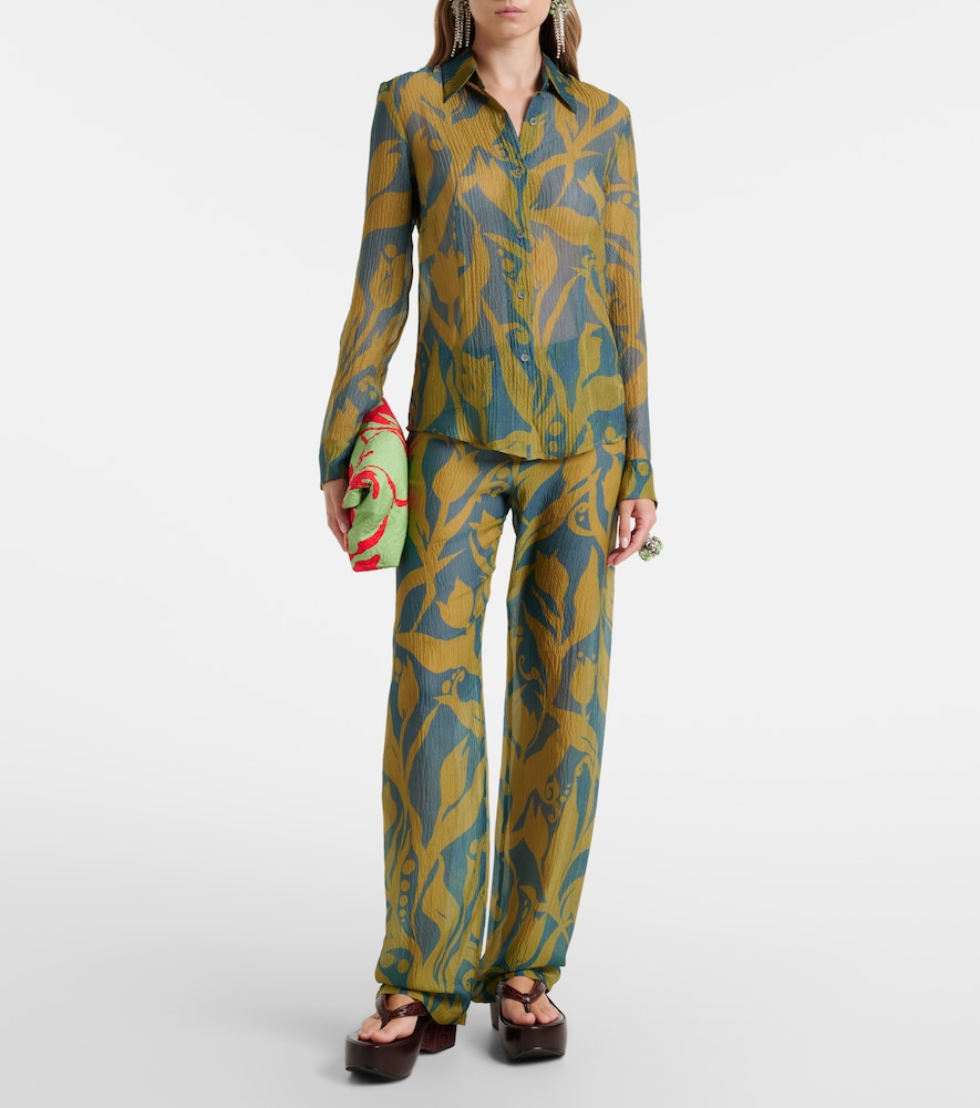 Dries Van Noten Dries Van Noten Gerade Hose Pachas Aus Seide 