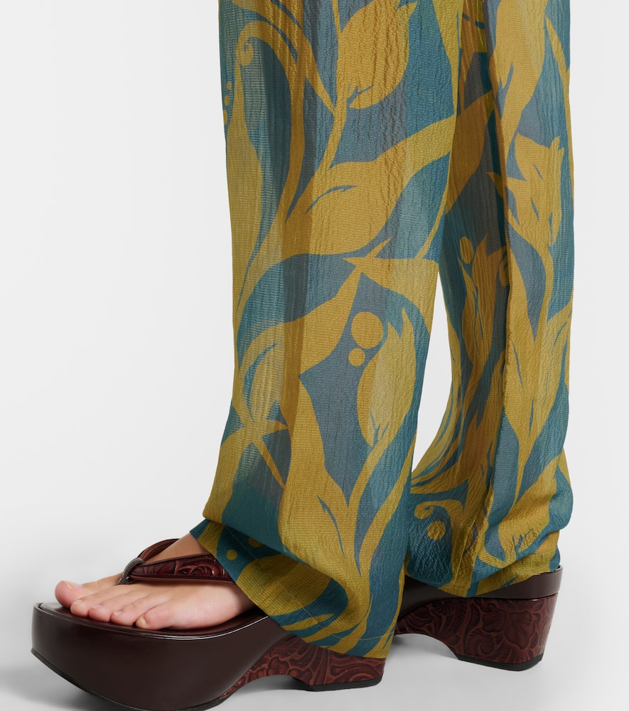  Dries Van Noten Dries Van Noten Gerade Hose Pachas Aus Seide 