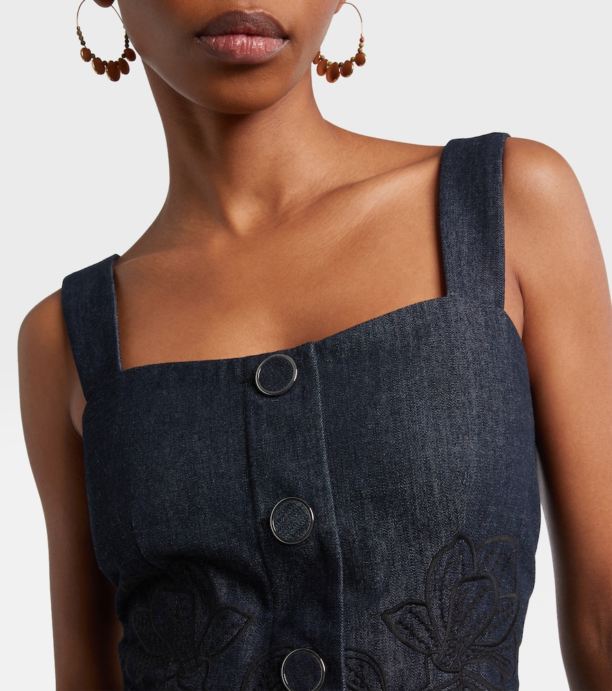  Veronica Beard Veronica Beard Top Mirielle Aus Baumwoll-chambray 