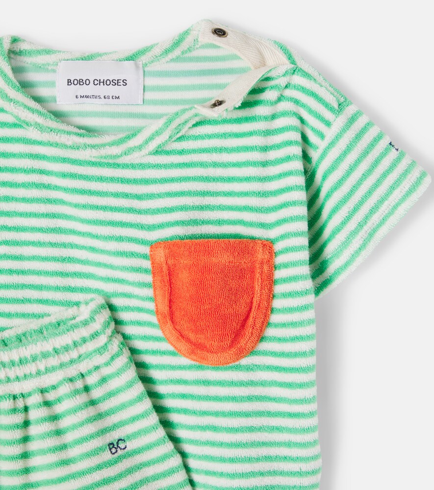 Bobo Choses Bobo Choses Baby Set Green Stripes Aus T-shirt Und Hose 