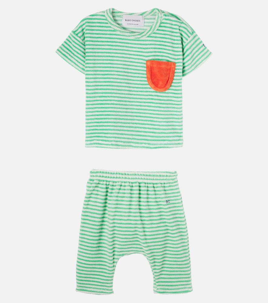  Bobo Choses Bobo Choses Baby Set Green Stripes Aus T-shirt Und Hose 