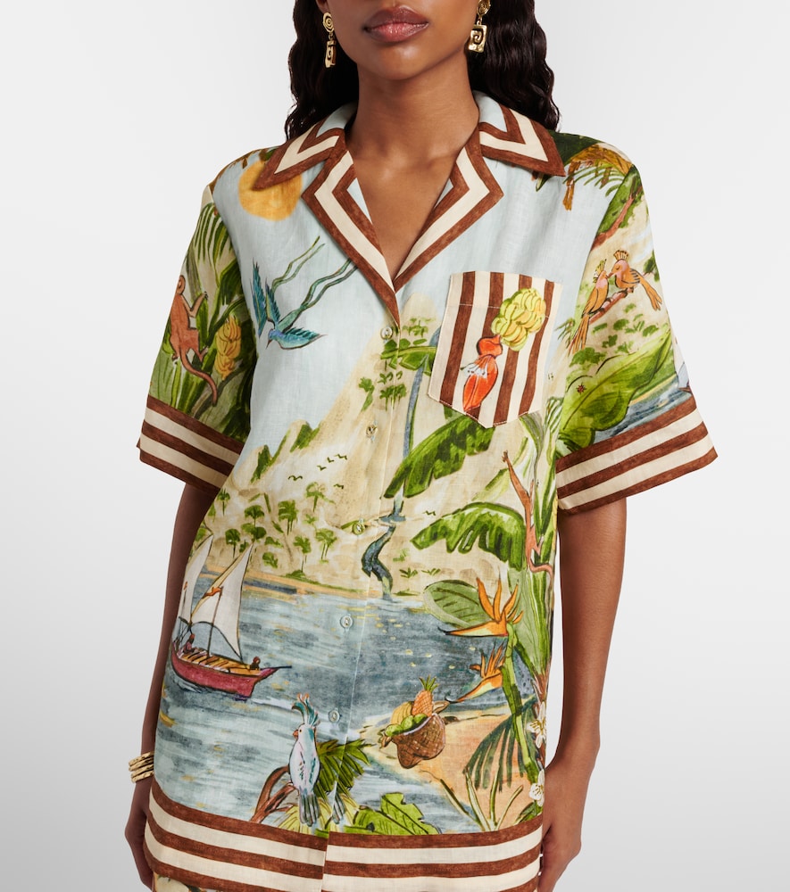  Alemais Alemais Toucan Tango Printed Linen Shirt 