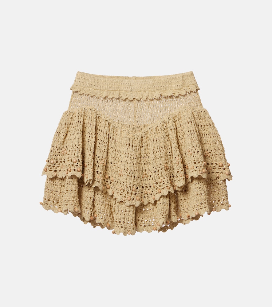 Isabel Marant Donna Shorts Olzea In Crochet Con Perline Beige It Taglia 40- Mytheresa