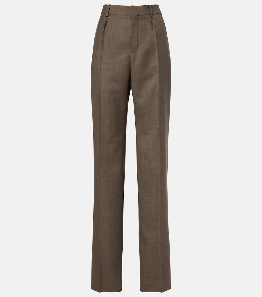 Saint Laurent Wool Straight Pants by Saint Laurent