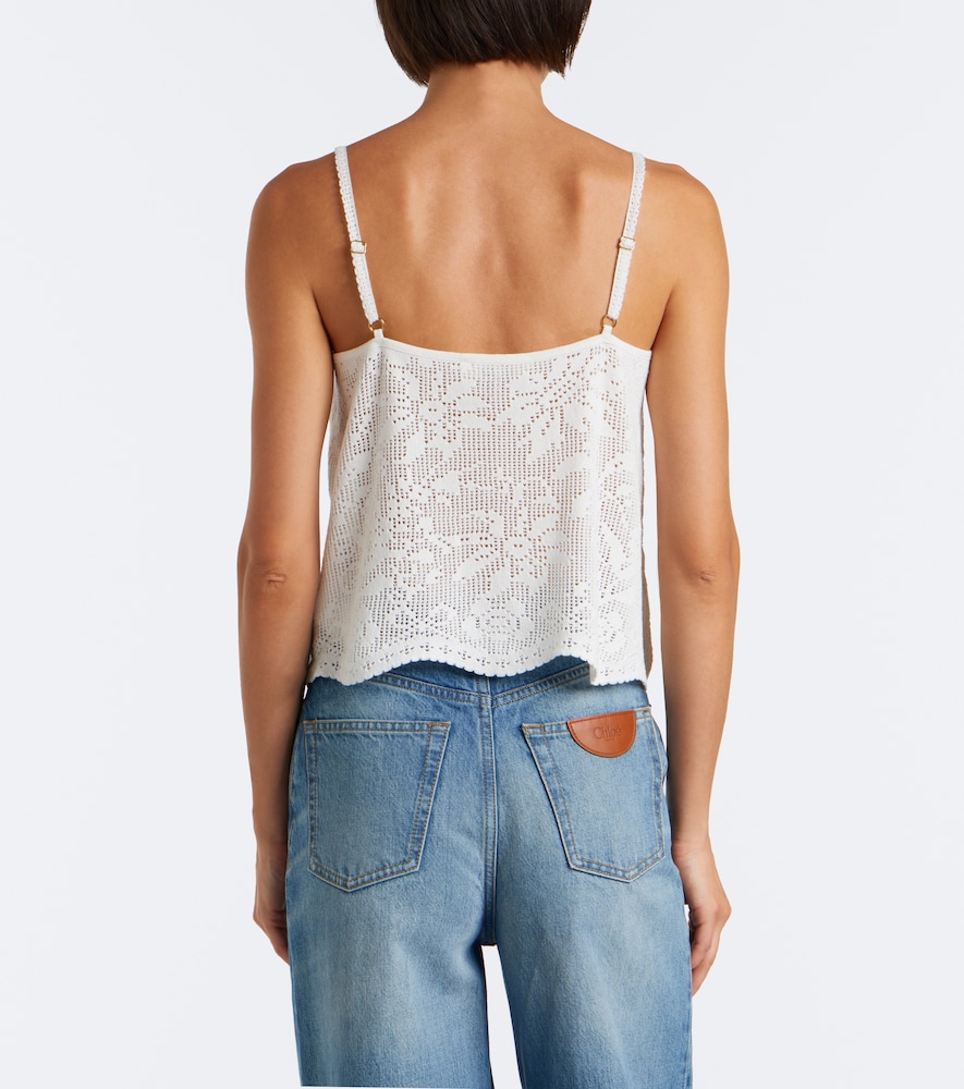 Chloé Pointelle Cotton Top