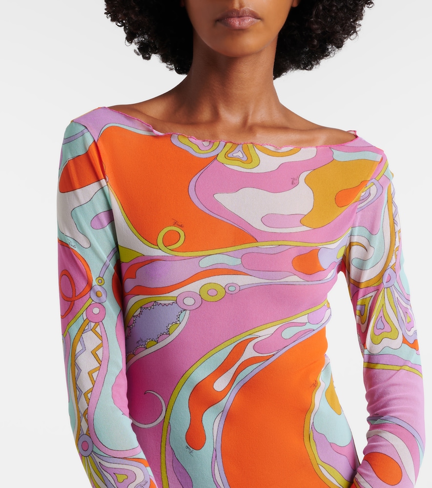  Pucci Pucci Vestido Largo Orchidee De Tul 