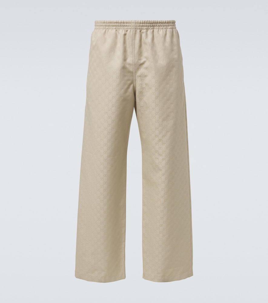 Gucci GG cotton canvas straight pants