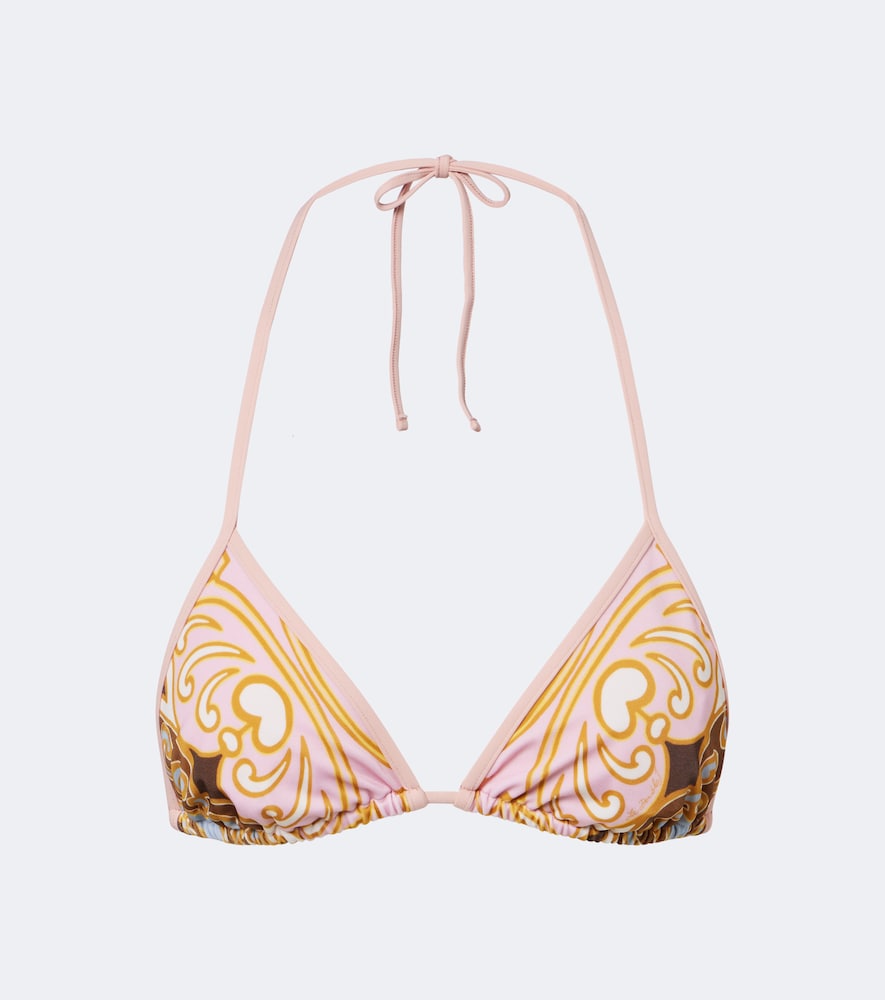 La DoubleJ Printed bikini top
