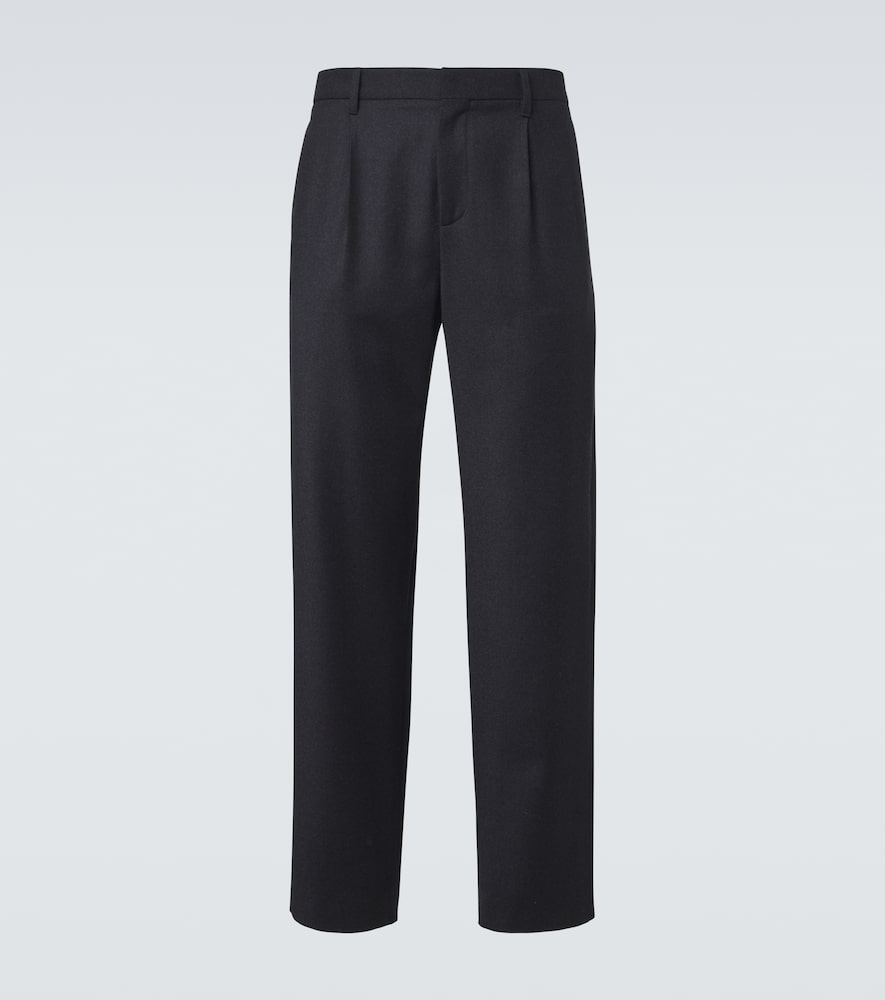 Pantaloni a gamba larga in lana