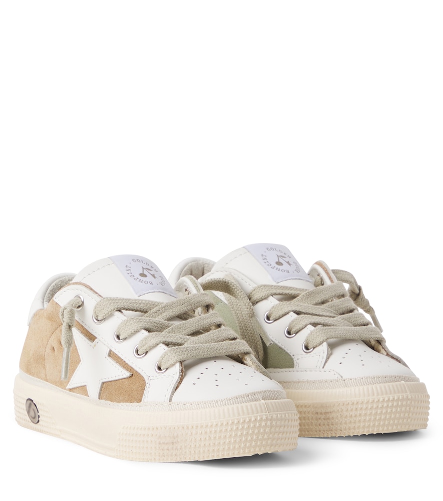 Bonpoint X Golden Goose Sneakers May Aus Leder Einfarbig Kinder Beige Eu Größe 29