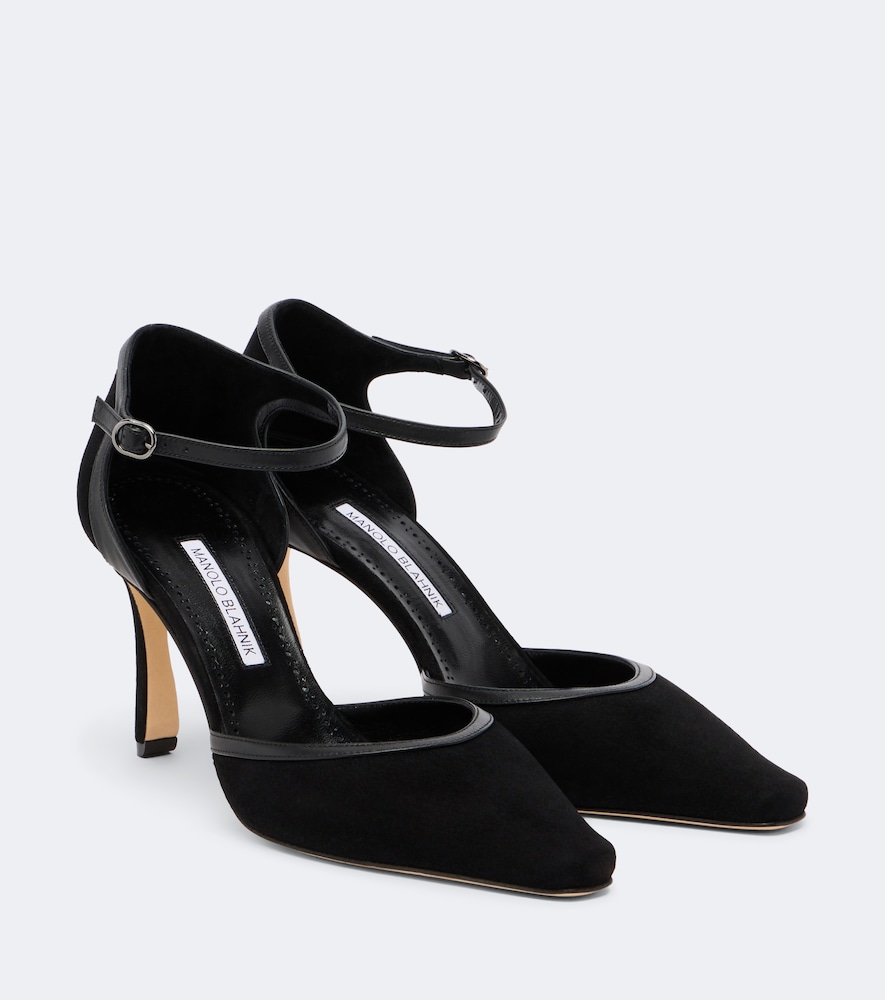 Pumps Verdusan aus Veloursleder mit Leder