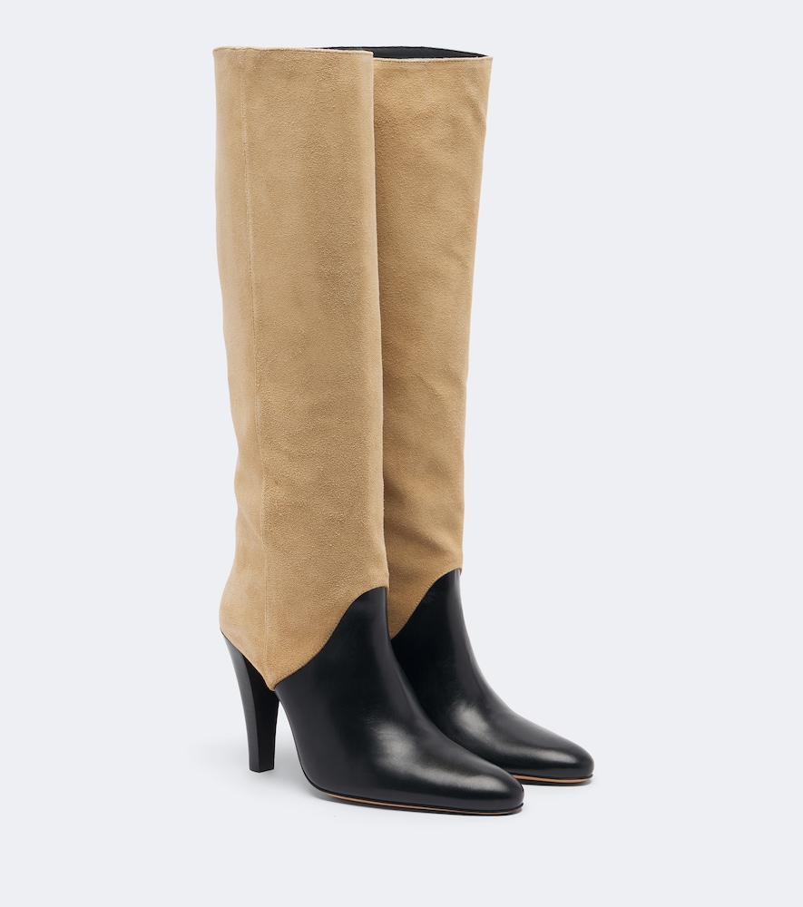 Edita Leather And Knee-High Boots