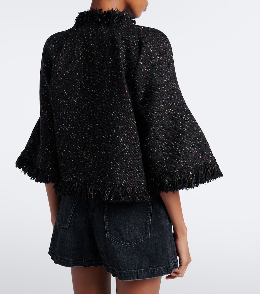 Fringed Wool-Blend Jacket