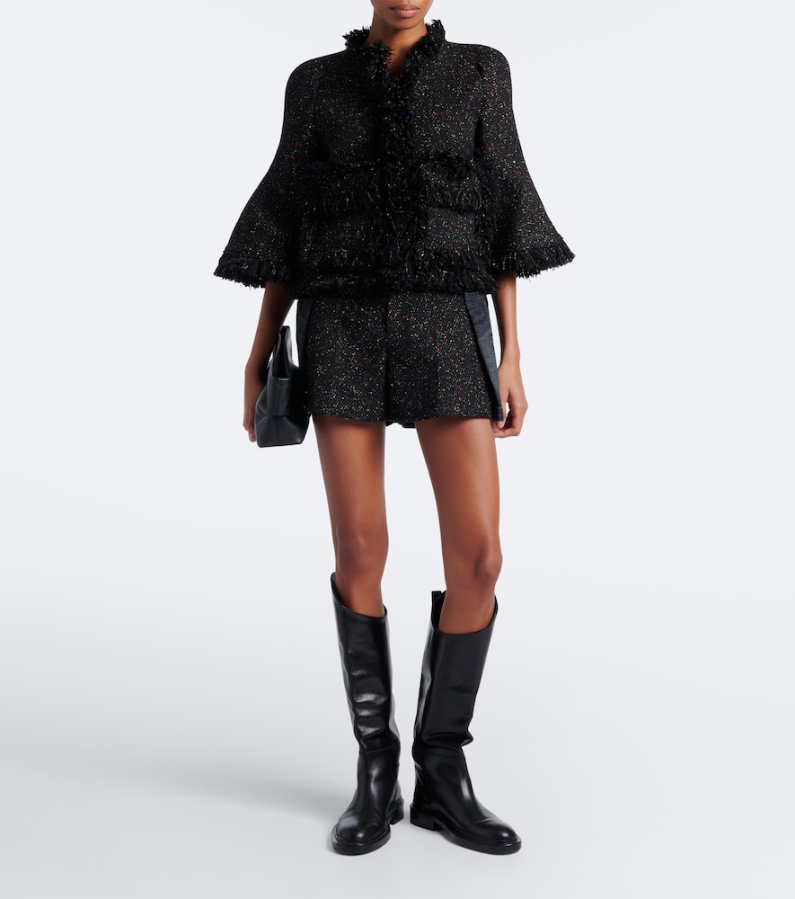 Fringed Wool-Blend Jacket