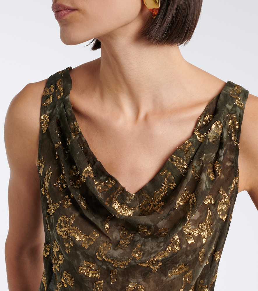 Embellished Silk-Blend Top
