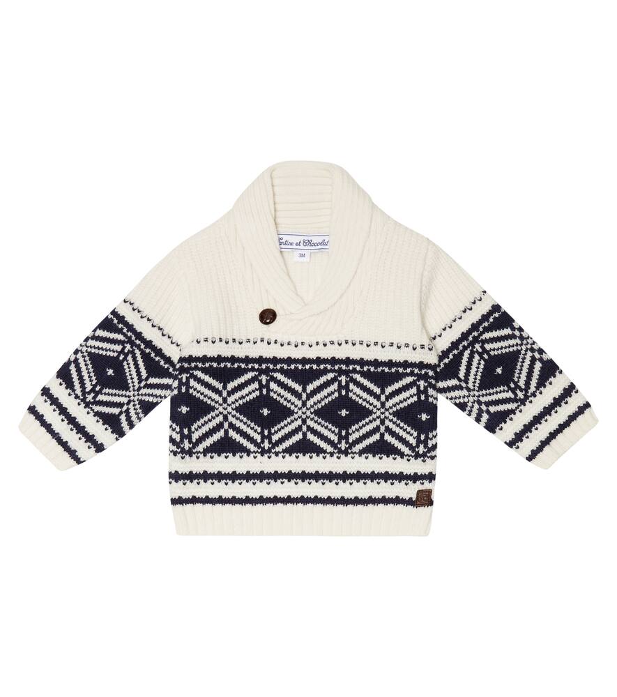Tartine et Chocolat Baby intarsia wool-blend sweater