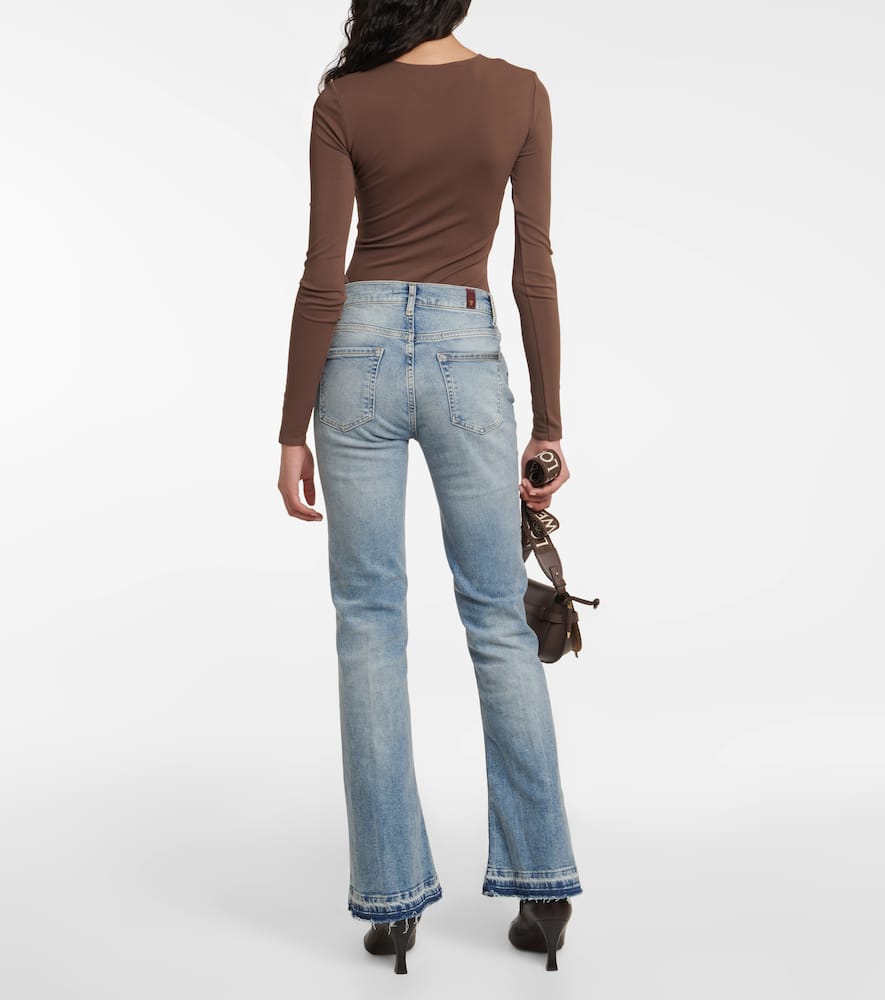 Shop 7 For All Mankind Bootcut Tailorless Mid-rise Jeans In Decade