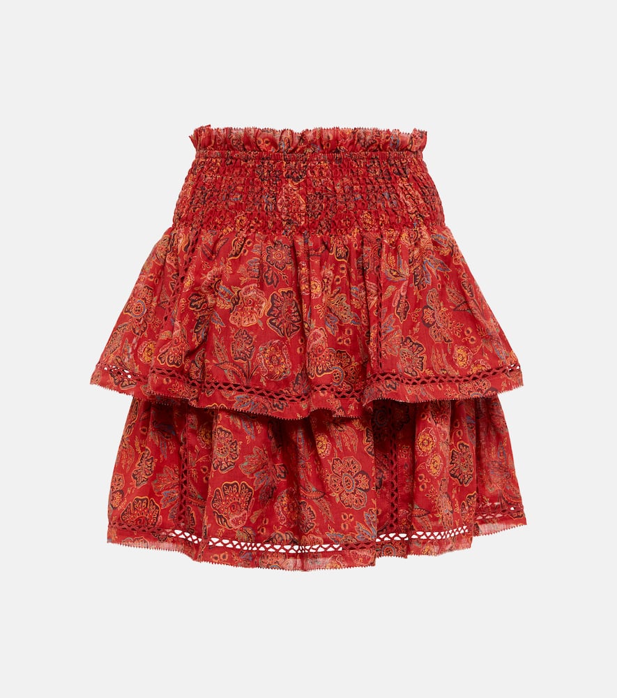 SIR Allegra floral ramie miniskirt