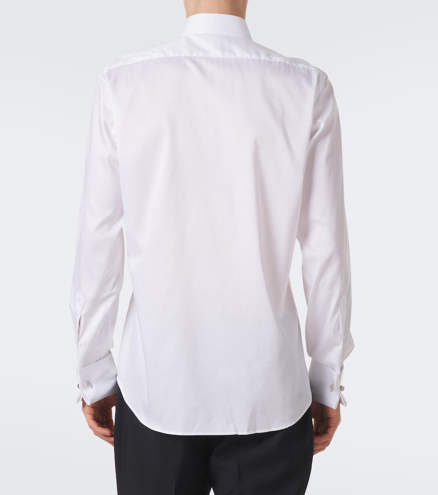 Cotton-Blend Poplin Tuxedo Shirt