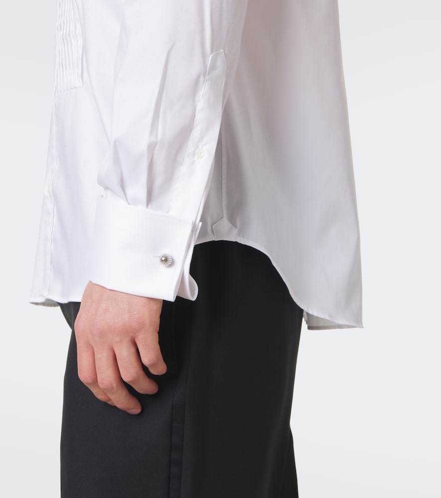 Cotton-Blend Poplin Tuxedo Shirt