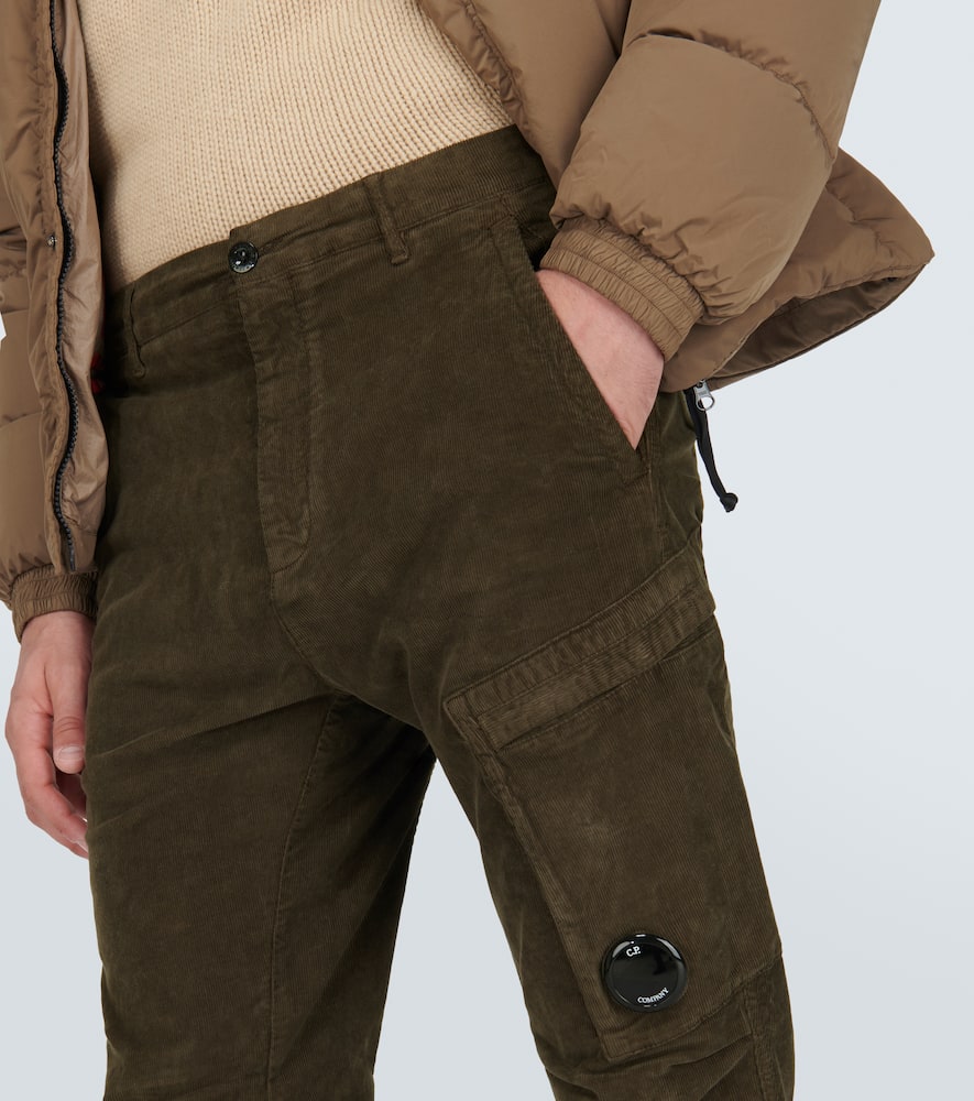 Shop C.p. Company Corduroy Straight Pants In Green